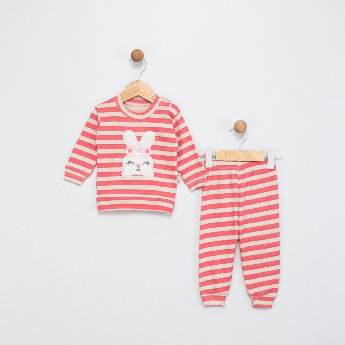 ÇİÇEKLİ TAVŞANLI 2Lİ PENYE BEBE TAKIM 507