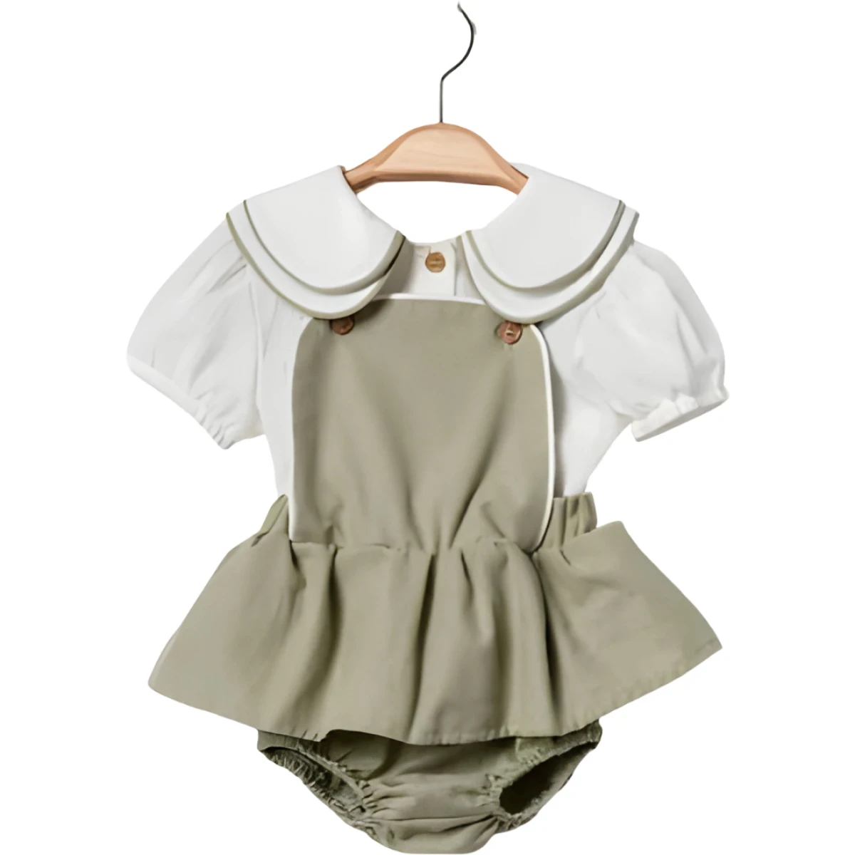 ÇİFT YAKA DETAYLI KIZ BEBE 2 Lİ TAKIM 0559