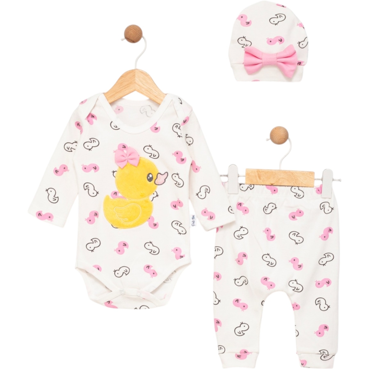 CİVCİV NAKIŞLI 3 PARÇA BADİLİ BEBE TAKIM 1730