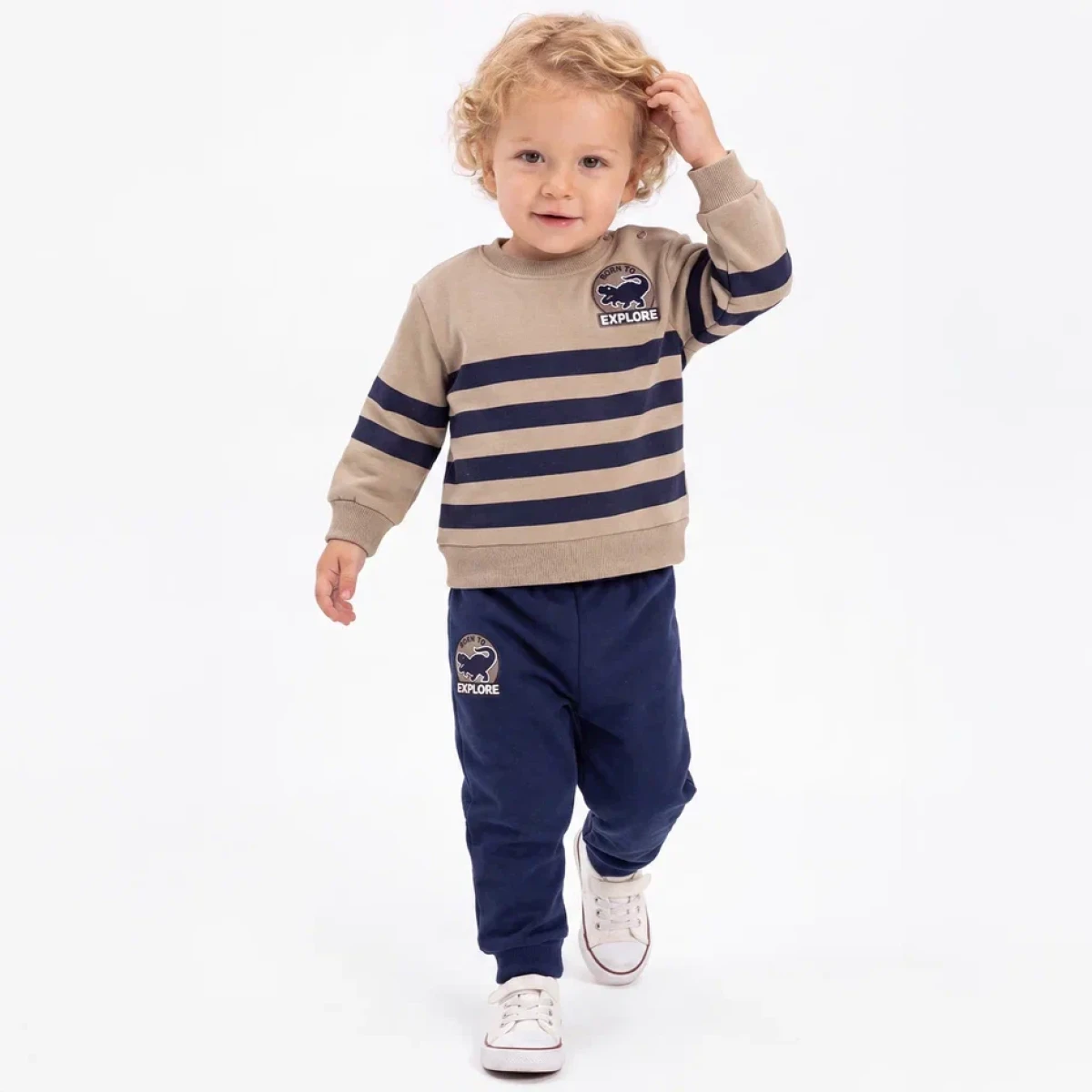ÇİZGİ DESENLİ 3 İP ERKEK BEBE TAKIM 57101