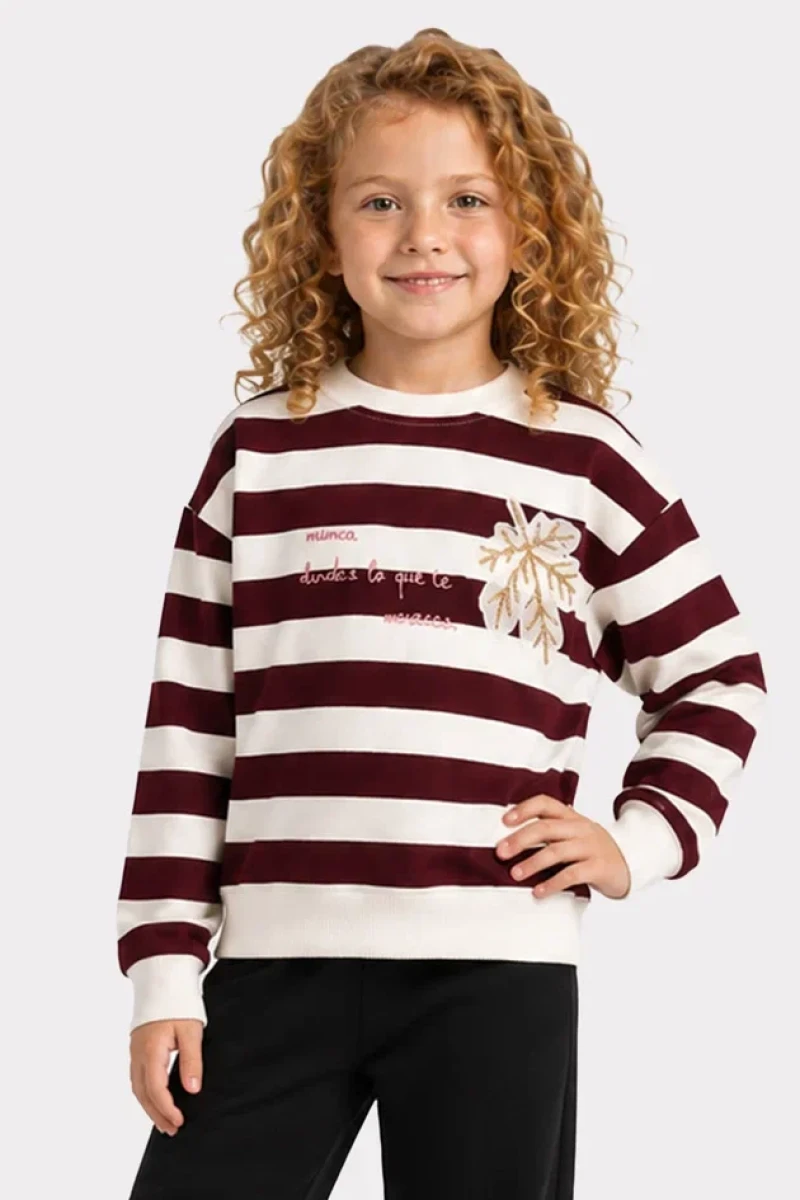 ÇİZGİLİ 2 İP KIZ ÇOCUK SWEAT R26640
