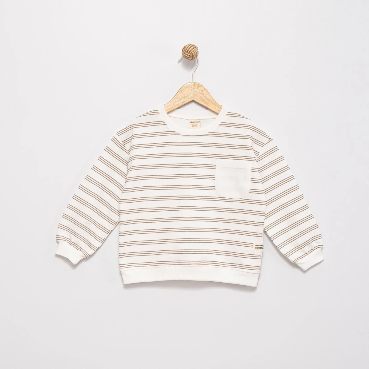 ÇİZGİLİ CEPLİ ERKEK ÇOCUK SWEAT 0376-2