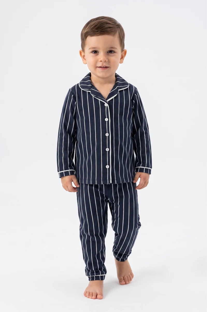 ÇİZGİLİ ERKEK BEBE PİJAMA TAKIMI  1143