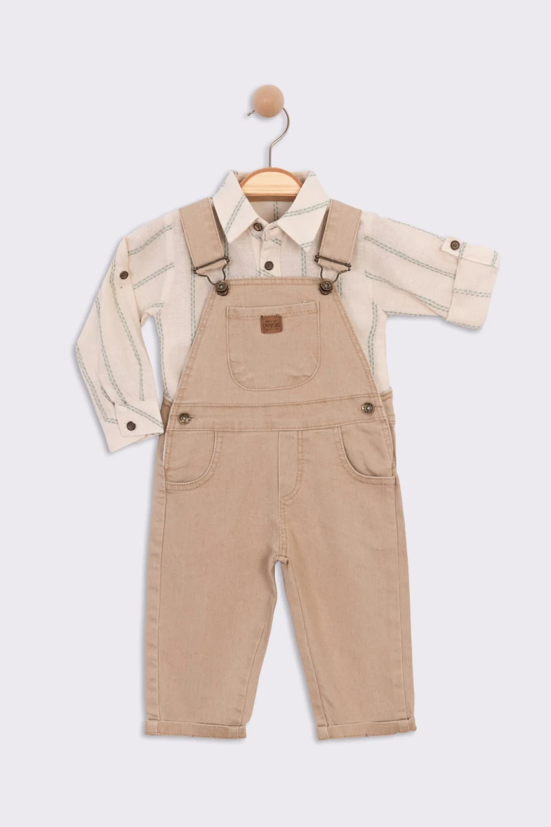 ÇİZGİLİ GÖMLEKLİ BEBE SLOPET 6114