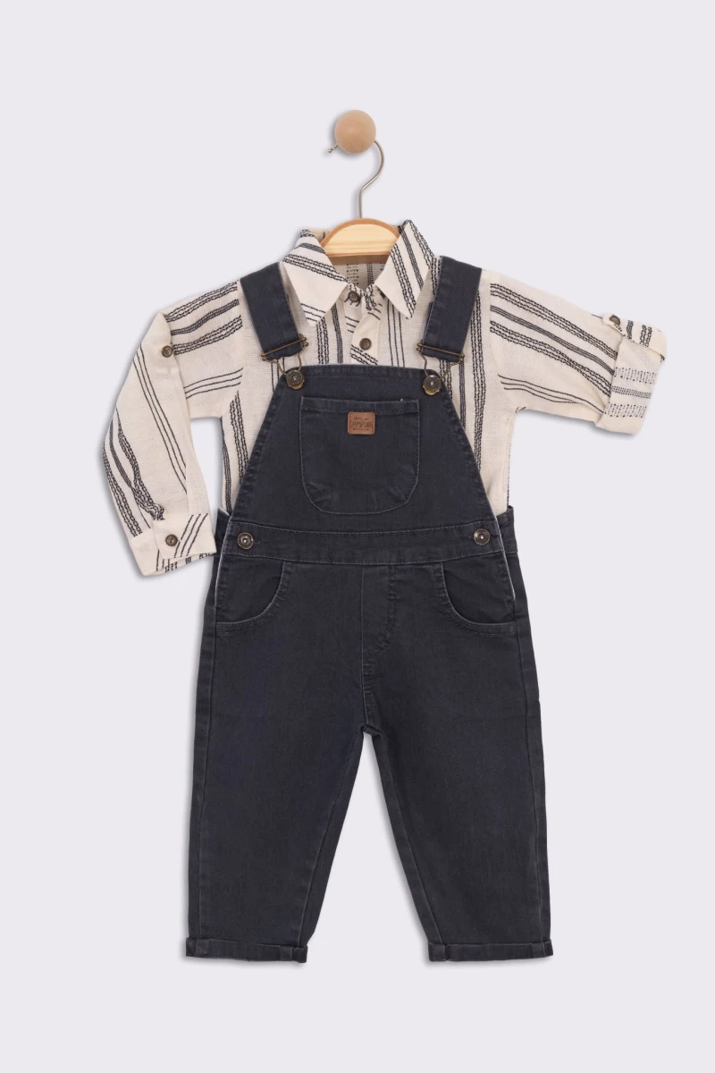 ÇİZGİLİ GÖMLEKLİ BEBE SLOPET 6114