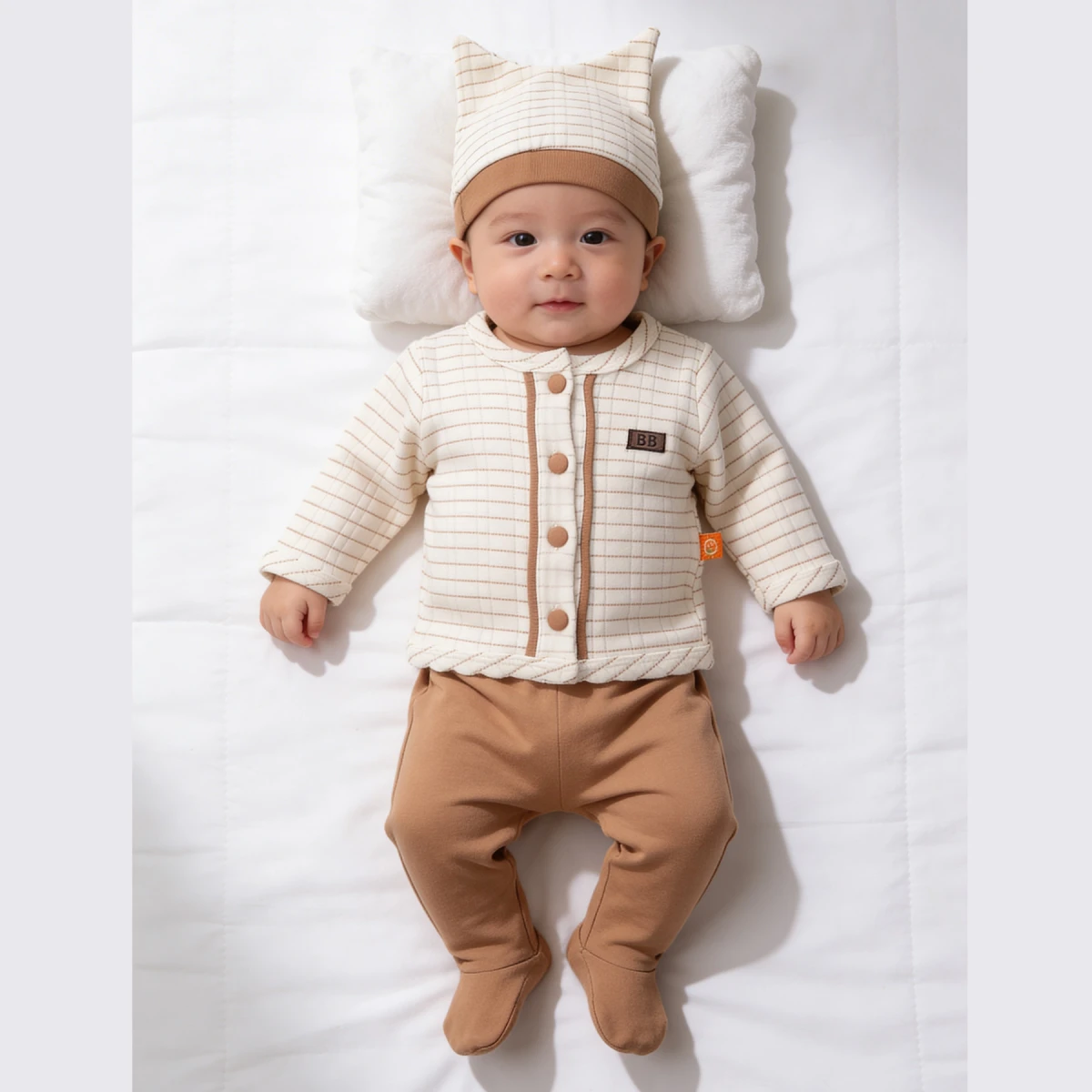 Wholesale ÇİZGİLİ JAKARLI ERKEK BEBE 5 Lİ ZIBIN SET 6264 products