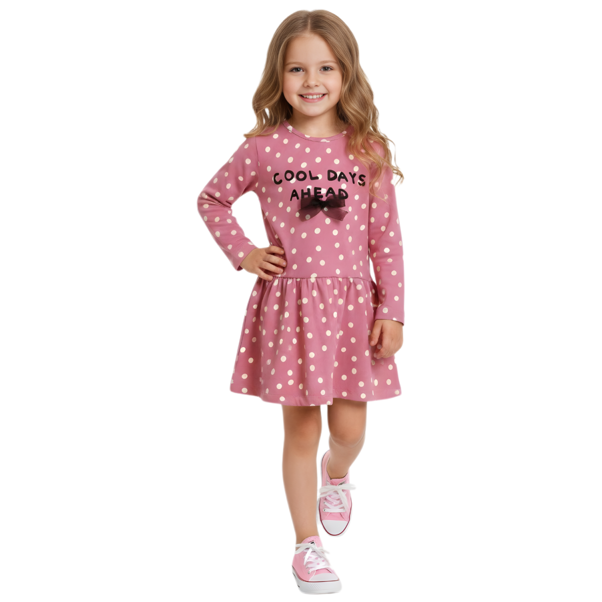 COOL DAYS BASKILI KIZ ÇOCUK ELBİSE 259323