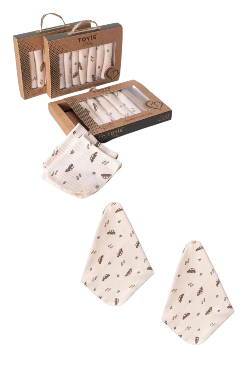 CRAFT KUTULU 7 Lİ ARABA DESEN PENYE BEBE MENDİL 10200