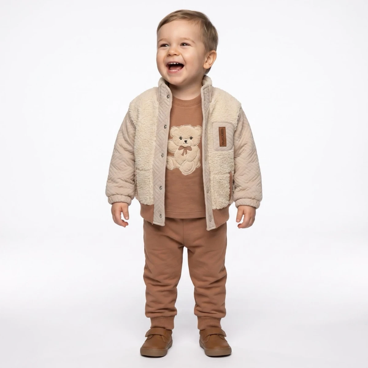 ÇUBUK KAPİTONE KUZULU 3 LÜ ERKEK BEBE TAKIM 2701