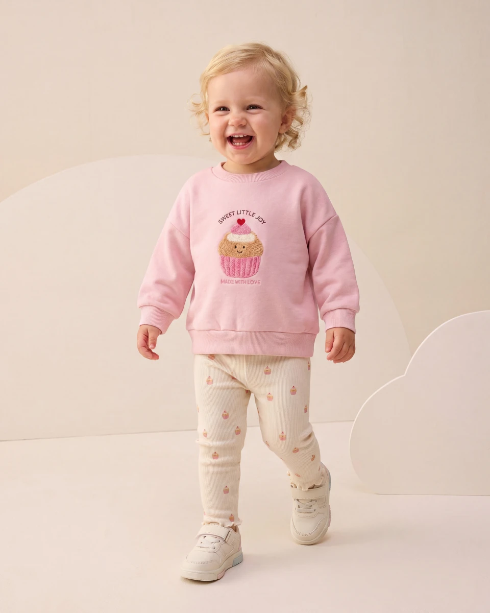 CUP KEK NAKIŞLI KIZ BEBE TAKIM 26225
