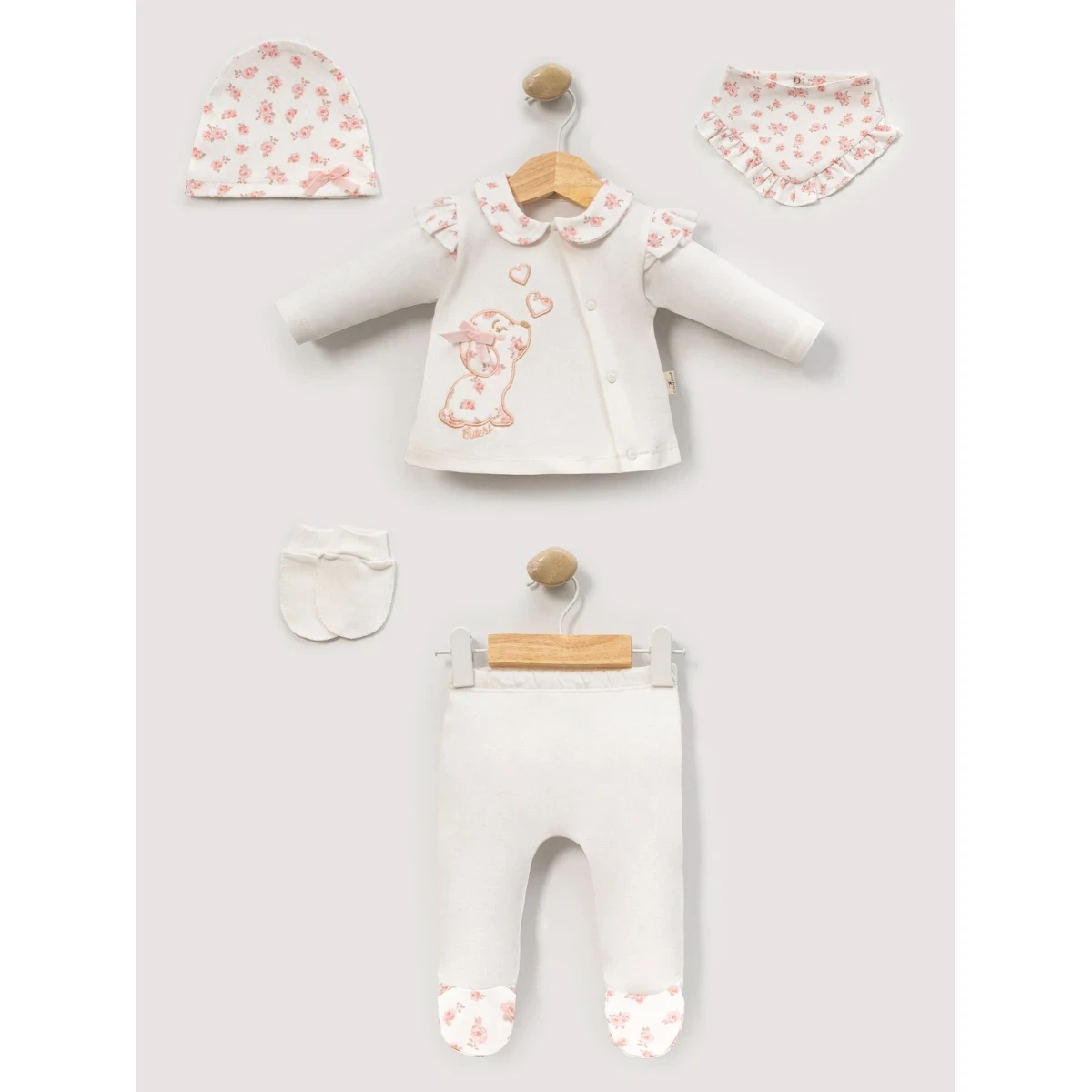 CUTE BABY KIZ BEBE 5 Lİ ZIBIN SET 2120