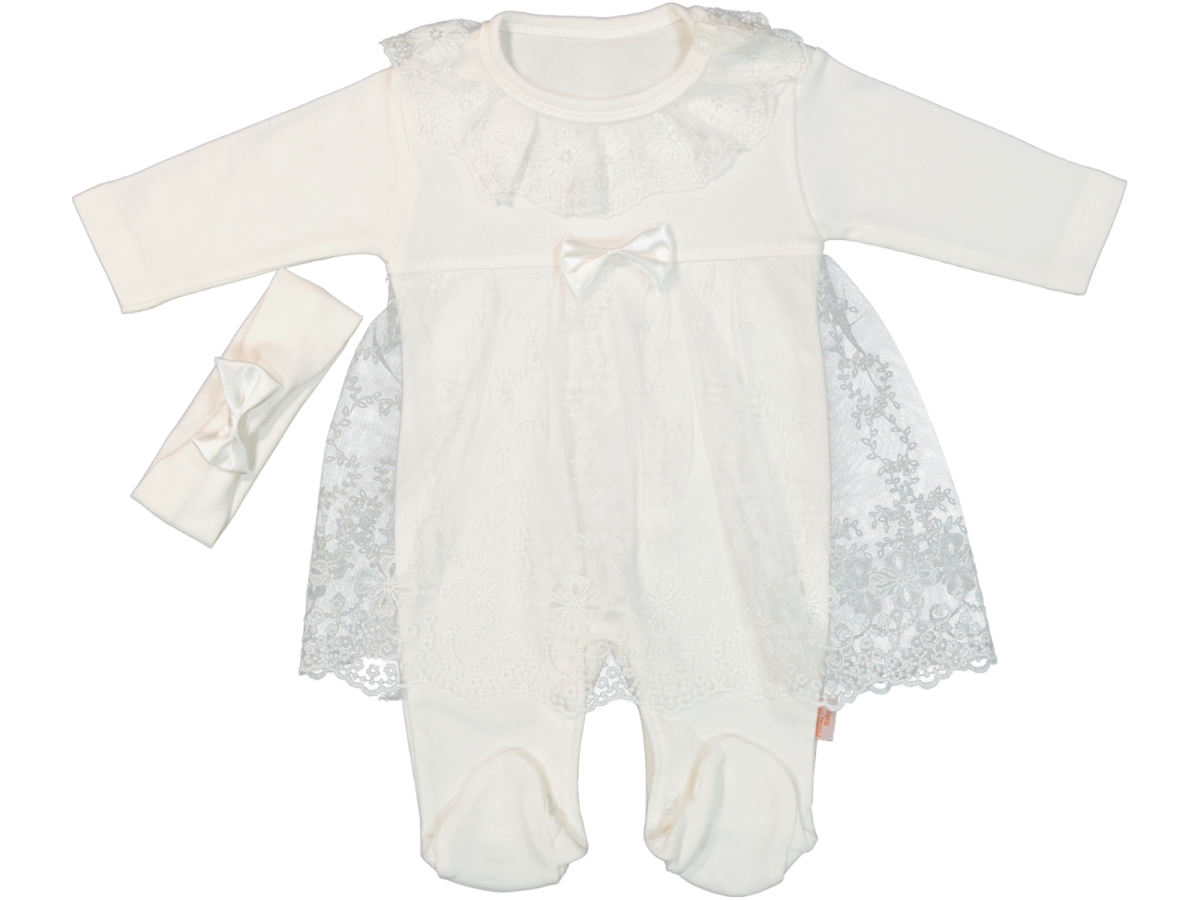 DANTEL GARNİLİ PENYE KIZ BEBE TULUM 118