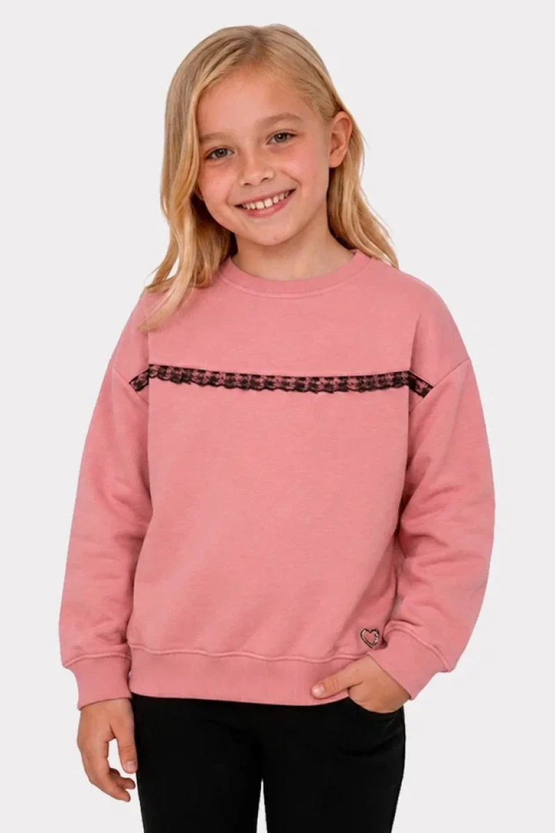  DANTELLİ 2 İP KIZ ÇOCUK SWEAT R26751