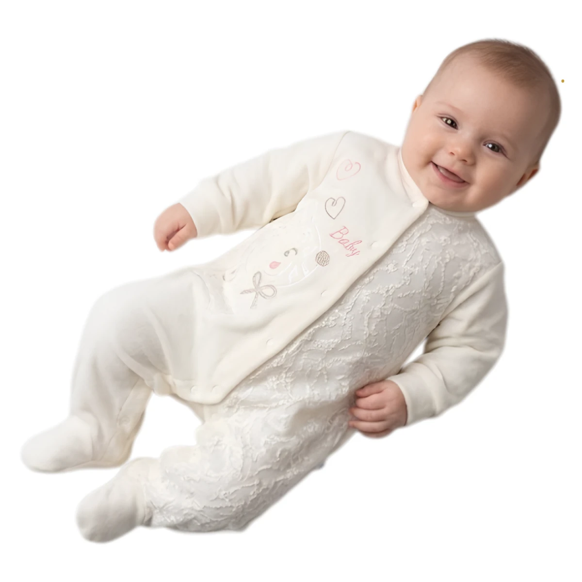 DANTELLİ KADİFE KIZ BEBE TULUM 2125