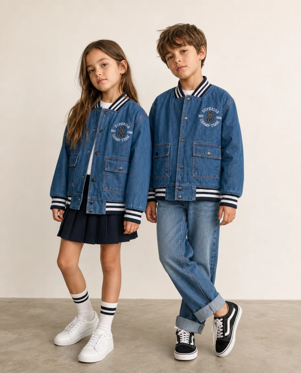 DENİM UNISEX  KOLEJ CEKET 3053