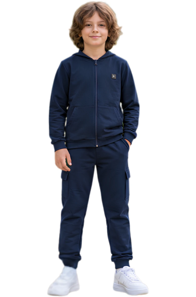 DİK YAKA BASİC 2 İP ERKEK ÇOCUK EŞOFMAN TAKIM 26872