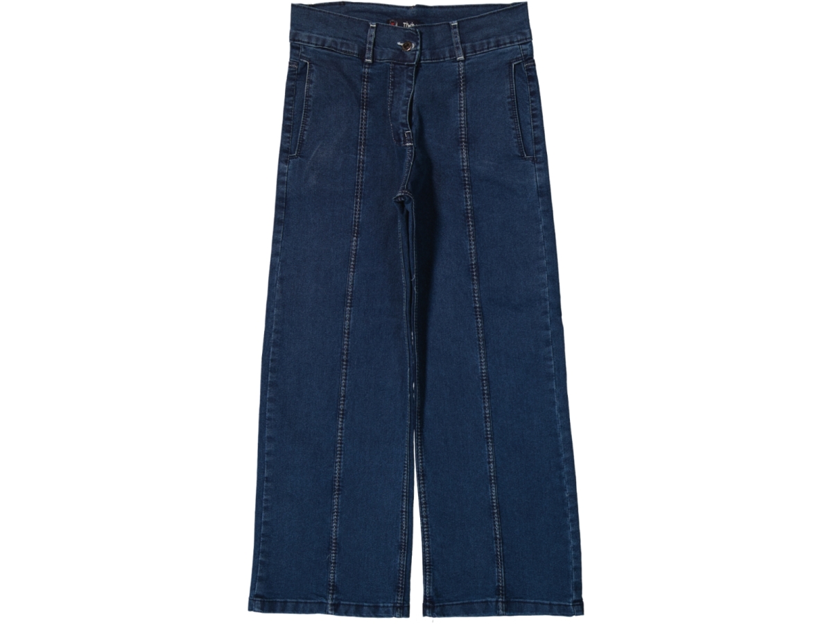 DİKİŞLİ PALAZZO KIZ KOT PANT 13/17 YAŞ