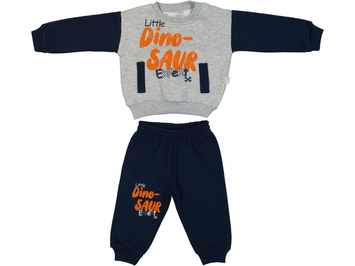 DINOSOUR BASKILI 3 İP ERKEK BEBE TAKIM 25839