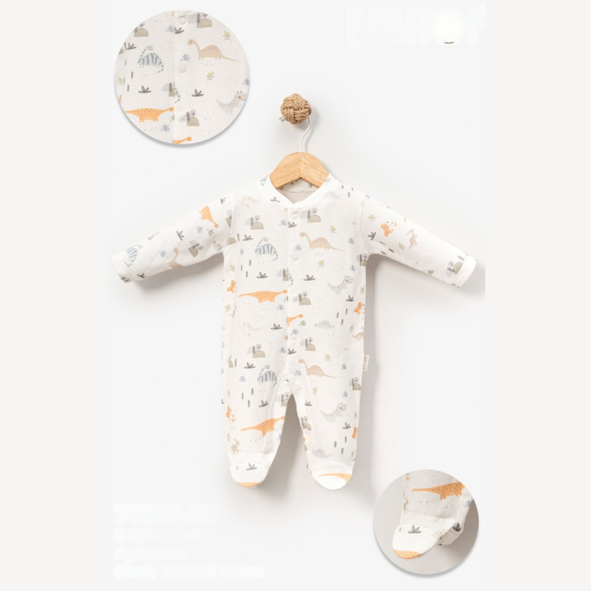 DİNOZOR DESEN PENYE BEBE TULUM 70383