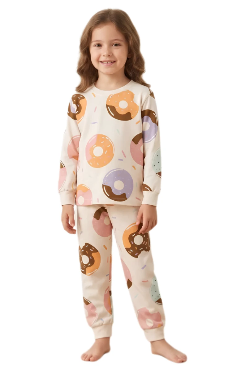 DONUTLU KIZ PİJAMA TAKIM 002