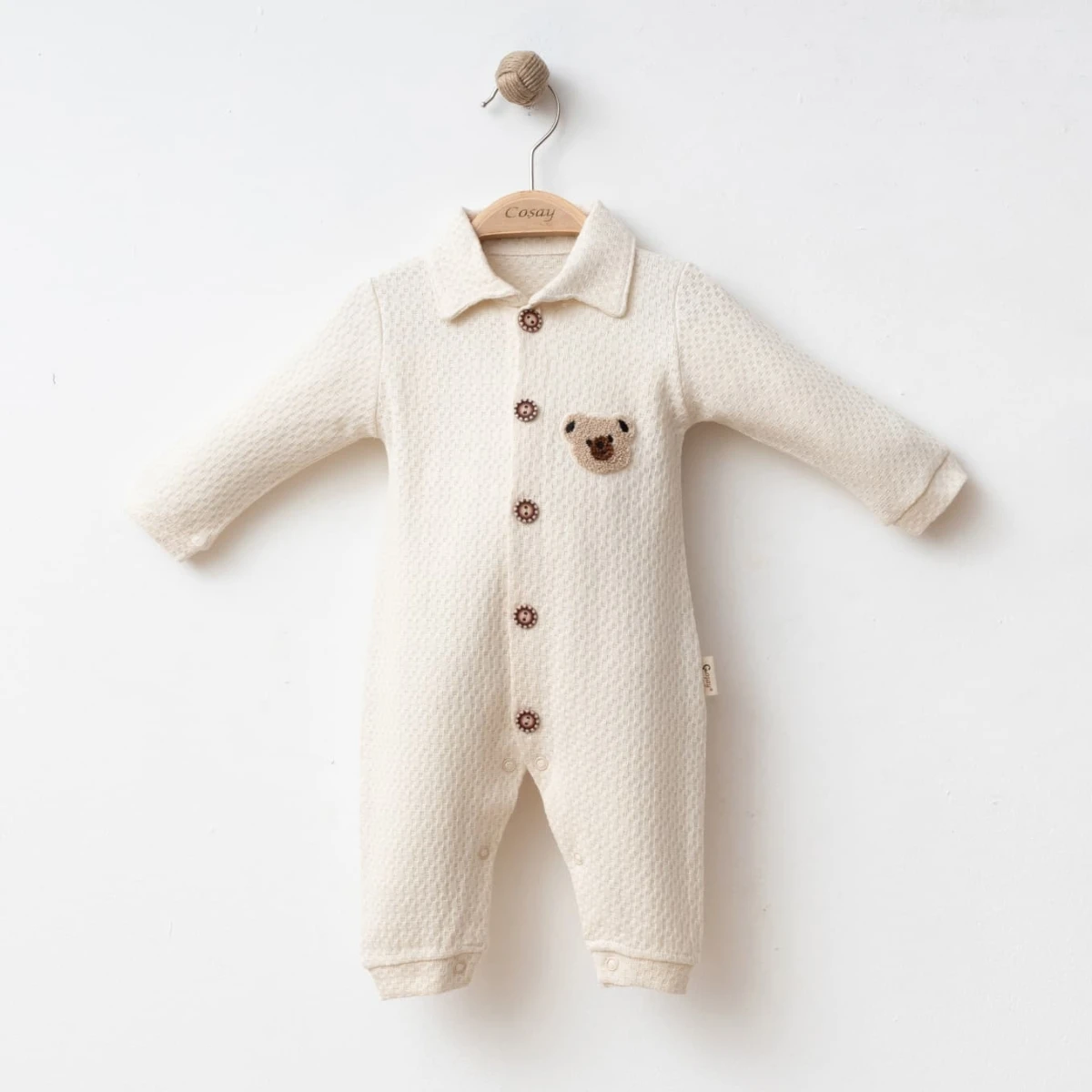 DÜĞMELİ SÜZÜNE AYICIKLI BEBE TULUM 0089