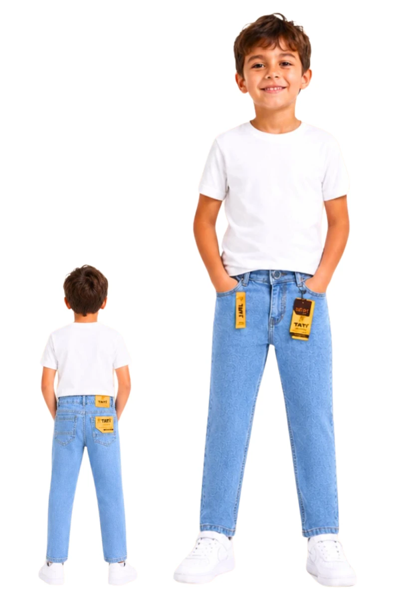 DÜZ MODEL ERKEK ÇOCUK KOT PANTALON 1668