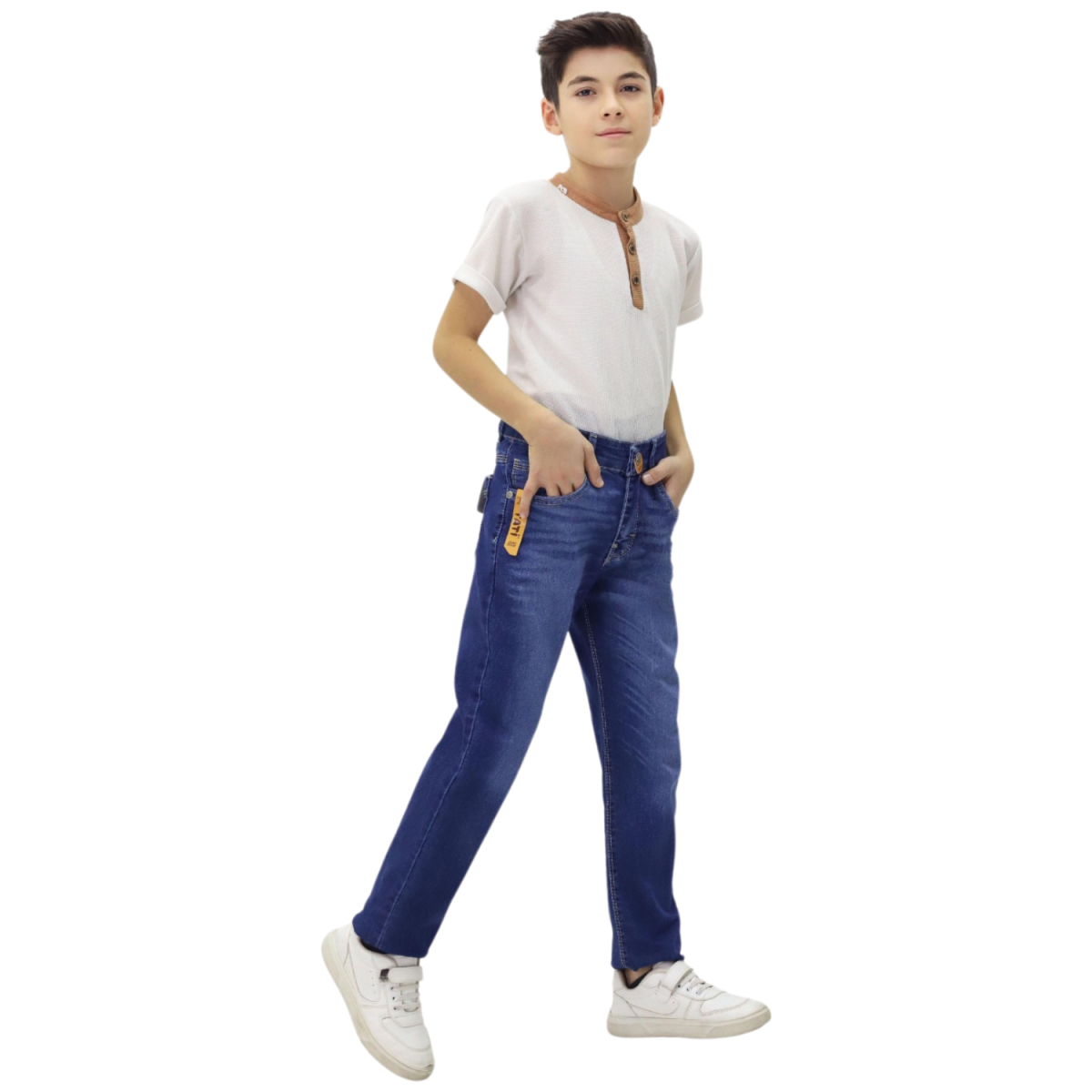 DÜZ MODEL ERKEK ÇOCUK KOT PANTALON 7510