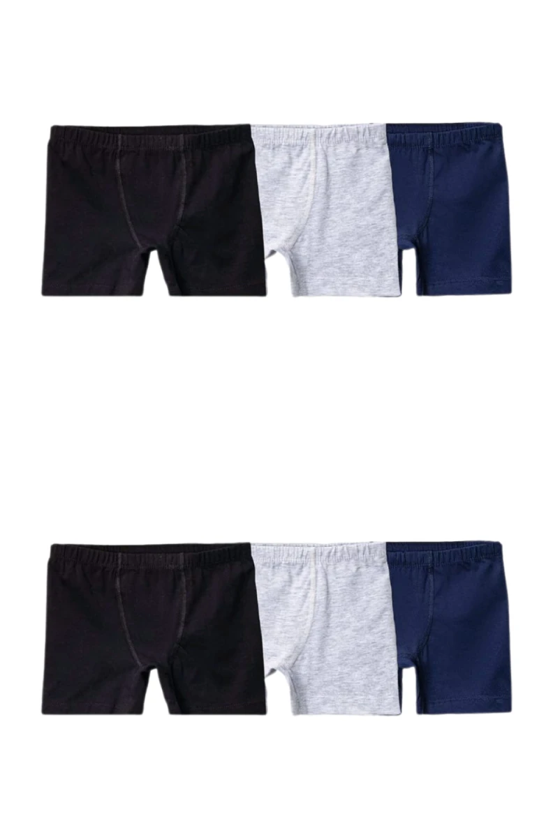 DÜZ RENK 3'LÜ PAKET ERKEK ÇOCUK BOXER 8837/5