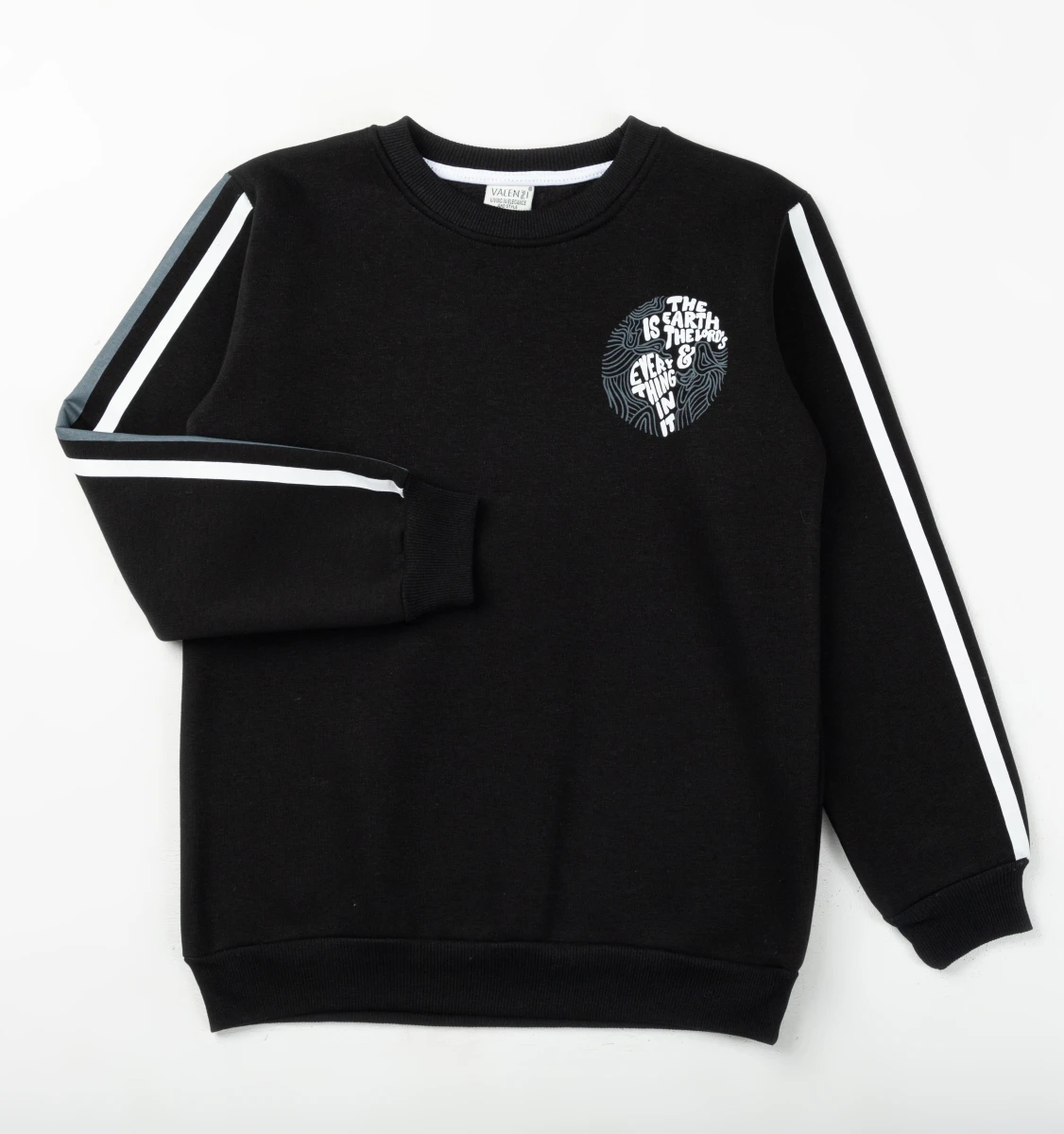 EARTH BASKILI 3 İP ERKEK ÇOCUK SWEAT 4186