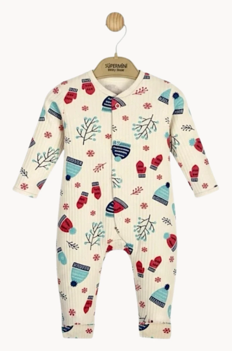 ELDIVEN VE BERE MANŞETLİ PENYE BEBE TULUM 100162