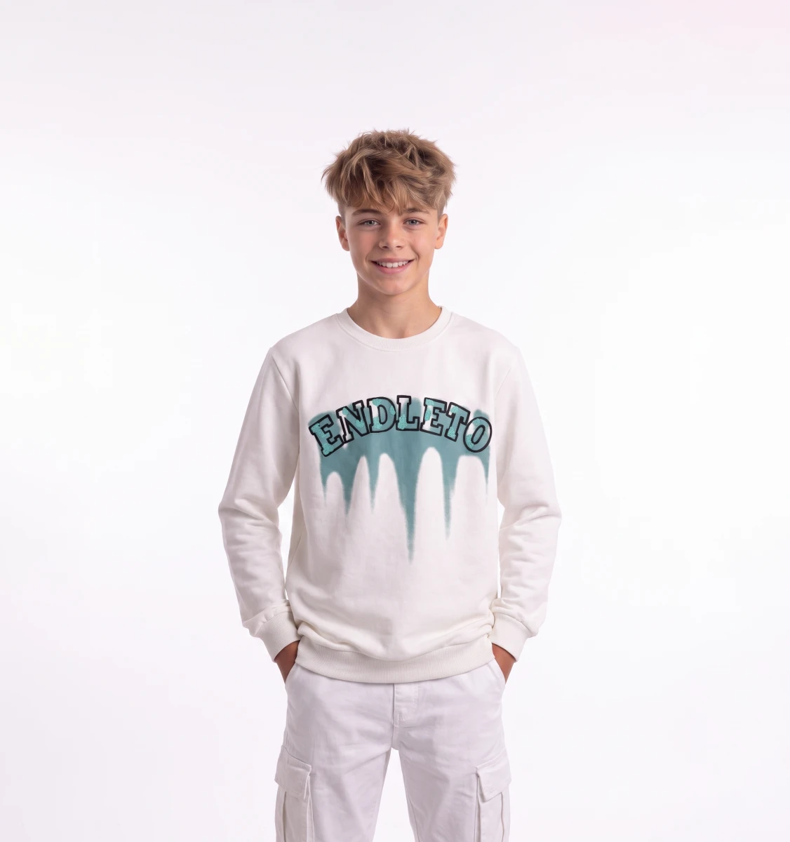 ENDLETO BASKILI 3 İP ERKEK ÇOCUK SWEAT 4175