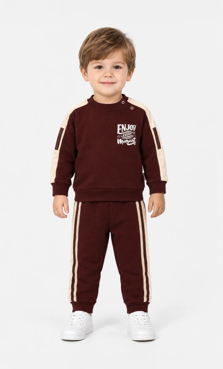 ENJOY BASKILI GARNİLİ 2 İP ERKEK BEBE TAKIM 4127