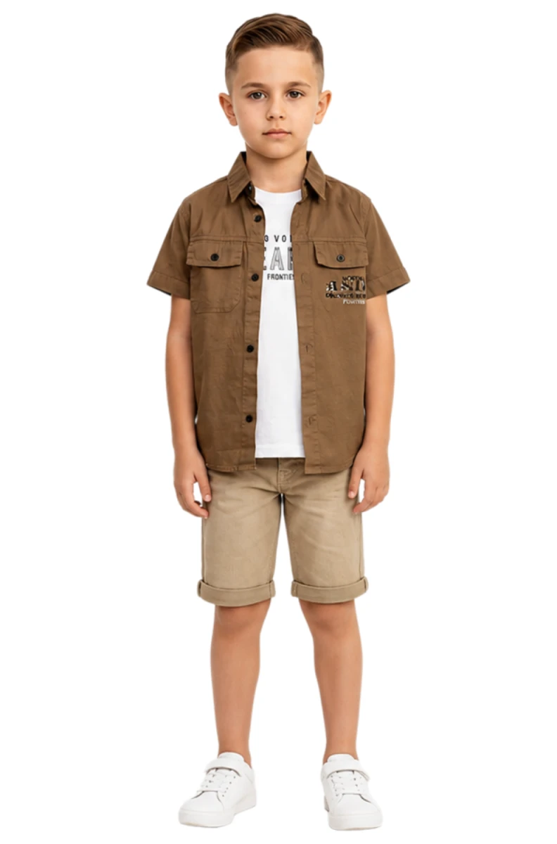ERKEK ÇOCUK GÖMLEKLİ 2 Lİ TAKIM 7322