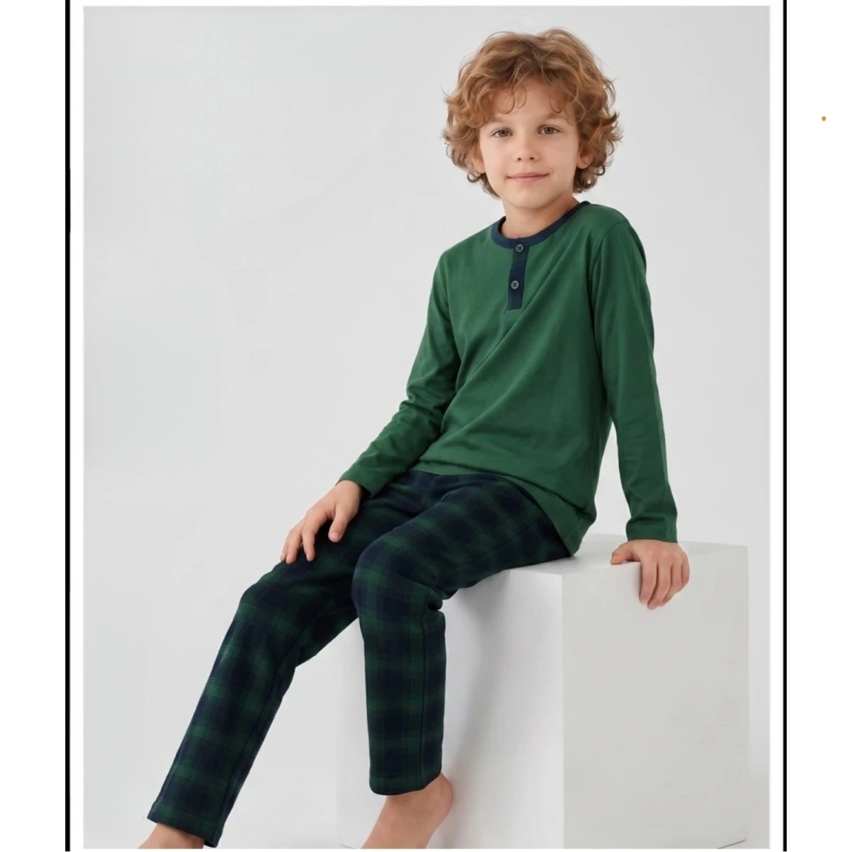 EVERGREEN PAMUKLU ERKEK ÇOCUK PİJAMA TAKIMI 35077