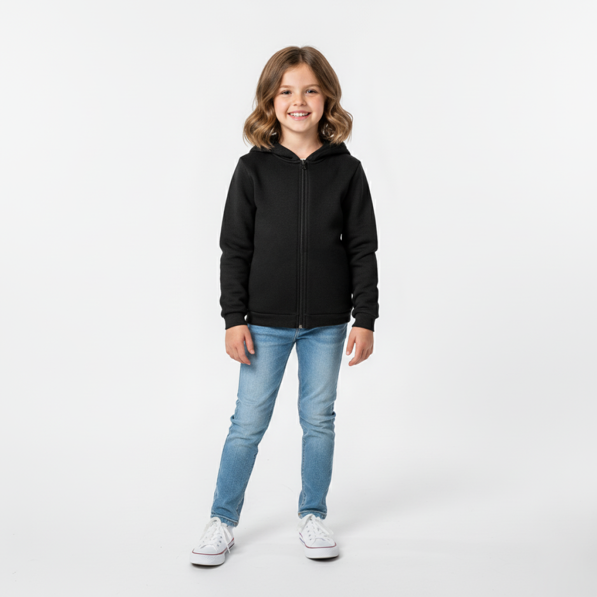 FERMUARLI KAPŞONLU 3 İP SWEAT CEKET 4495/3