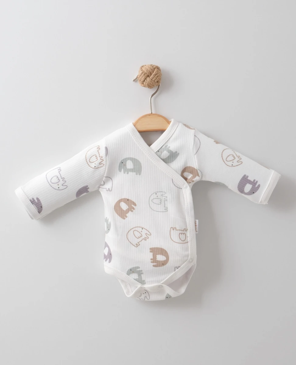 FİL BASKILI ELDİVENLİ BEBE KUNDAK BADY 1327