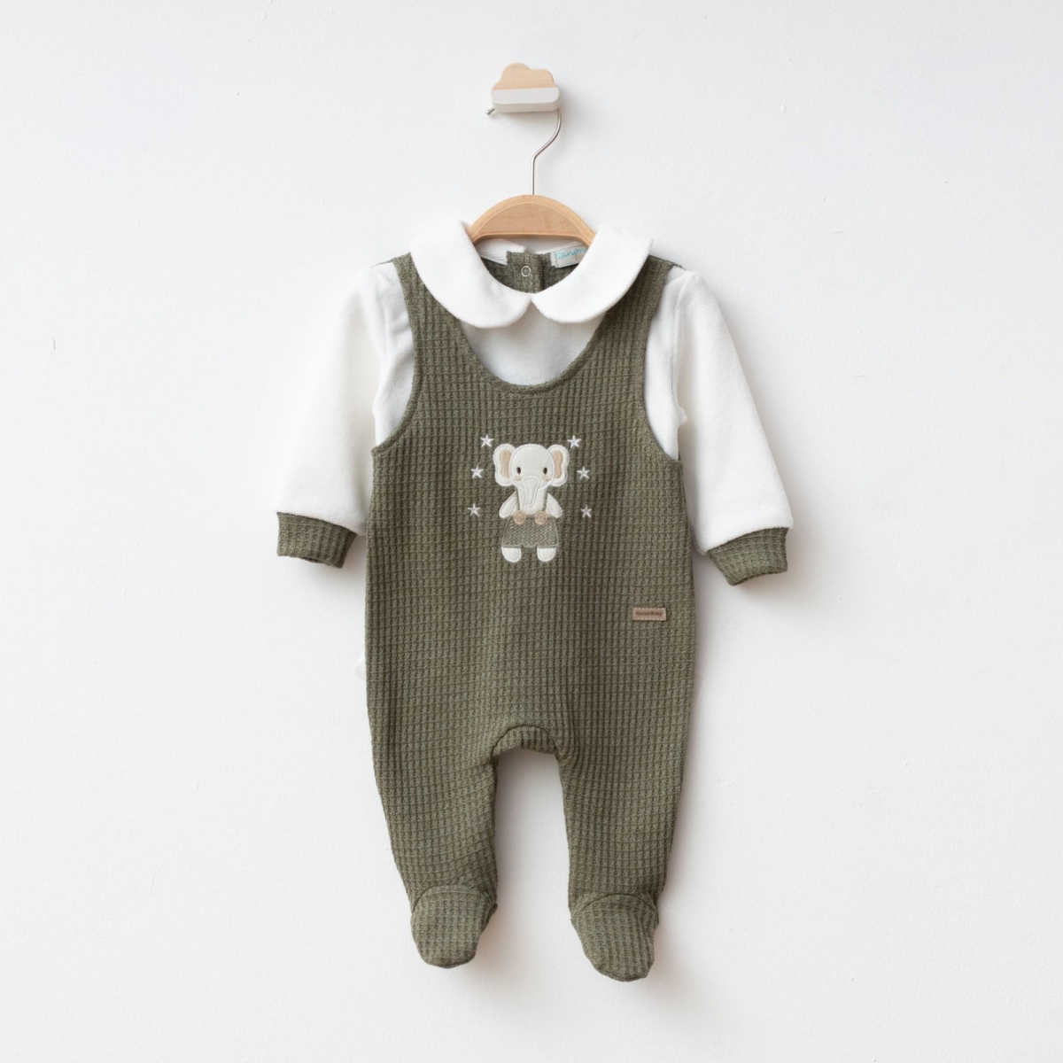 FİL NAKIŞLI SALOPET KIŞLIK BEBE TULUM 7795