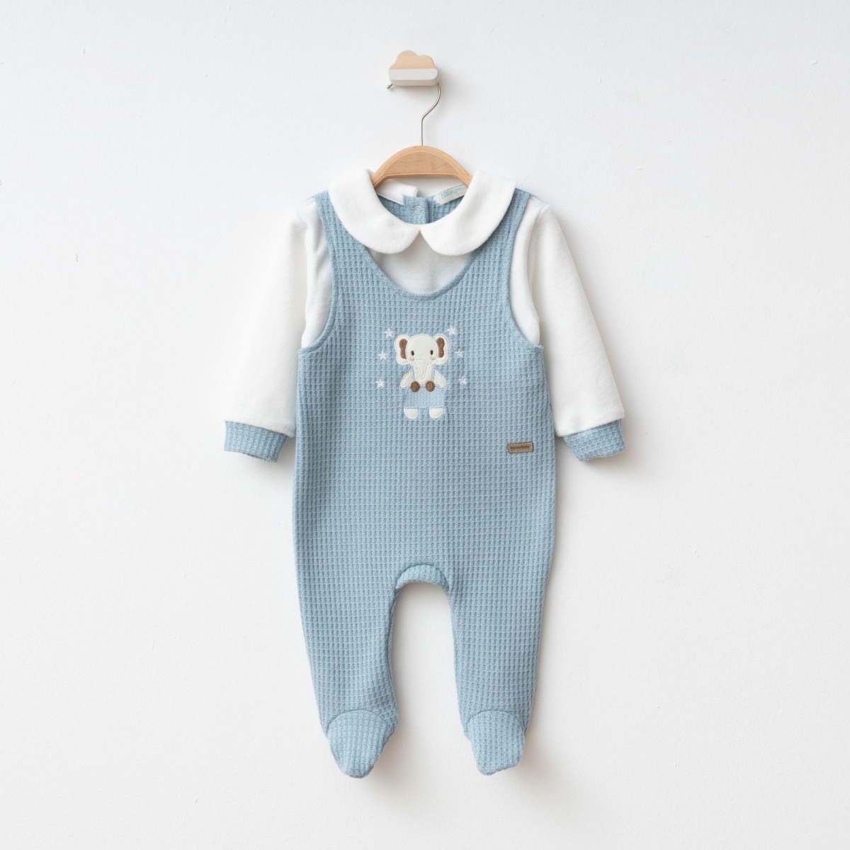 FİL NAKIŞLI SALOPET KIŞLIK BEBE TULUM 7795