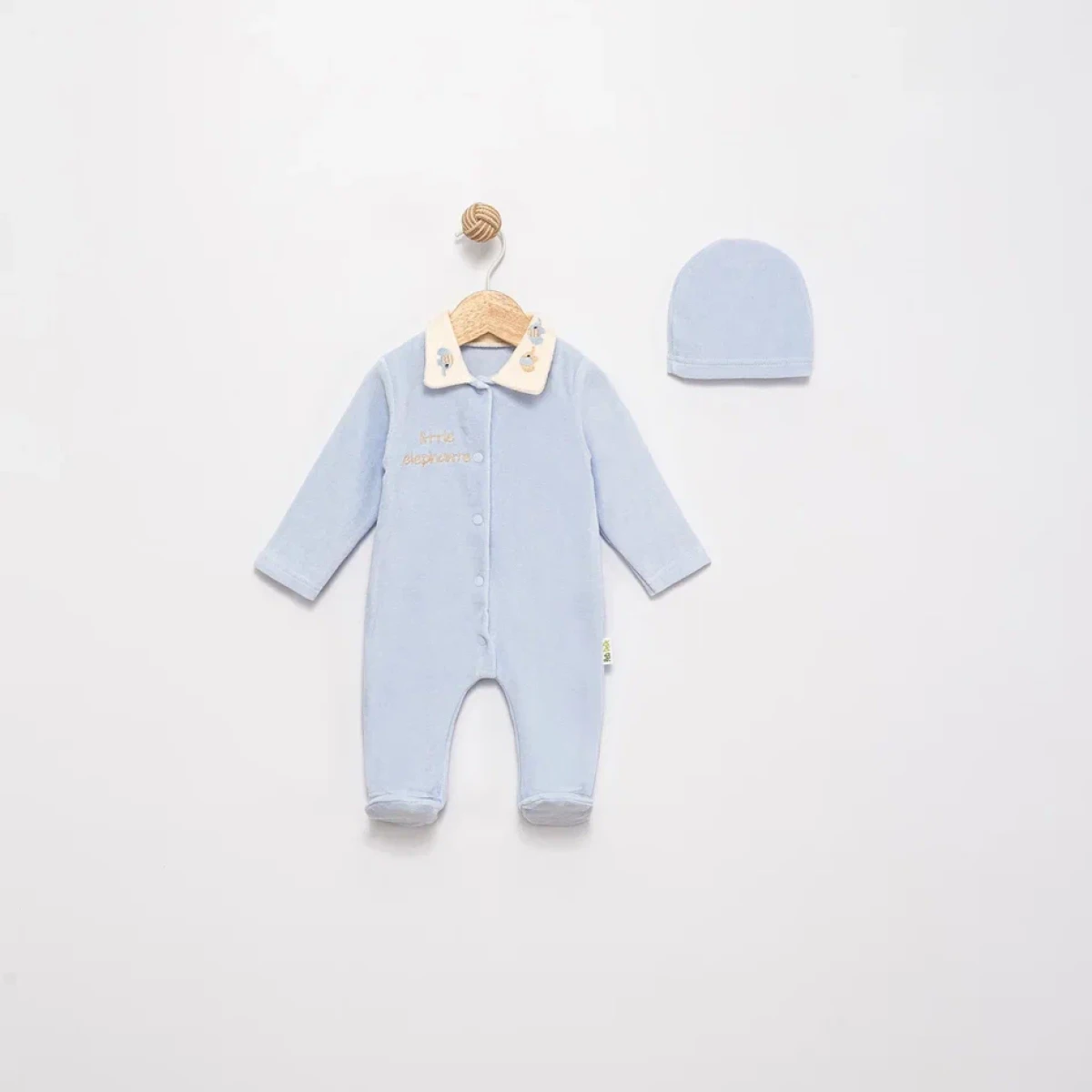 FİL YAKALI KADİFE BEBE TULUM 1299