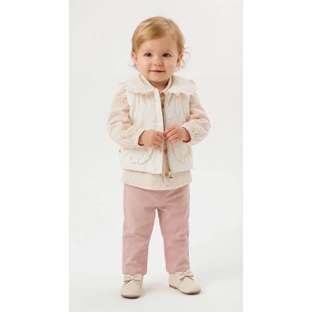 FIRFIR DETAYLI YELEKLİ BEBE 3 LÜ TAKIM 5253
