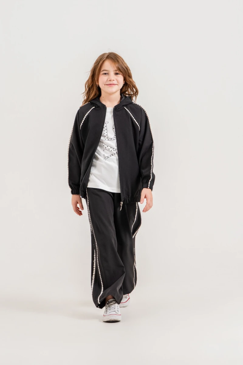 FİSTOLU TENCEL 3 LÜ KIZ ÇOCUK TAKIM 6235