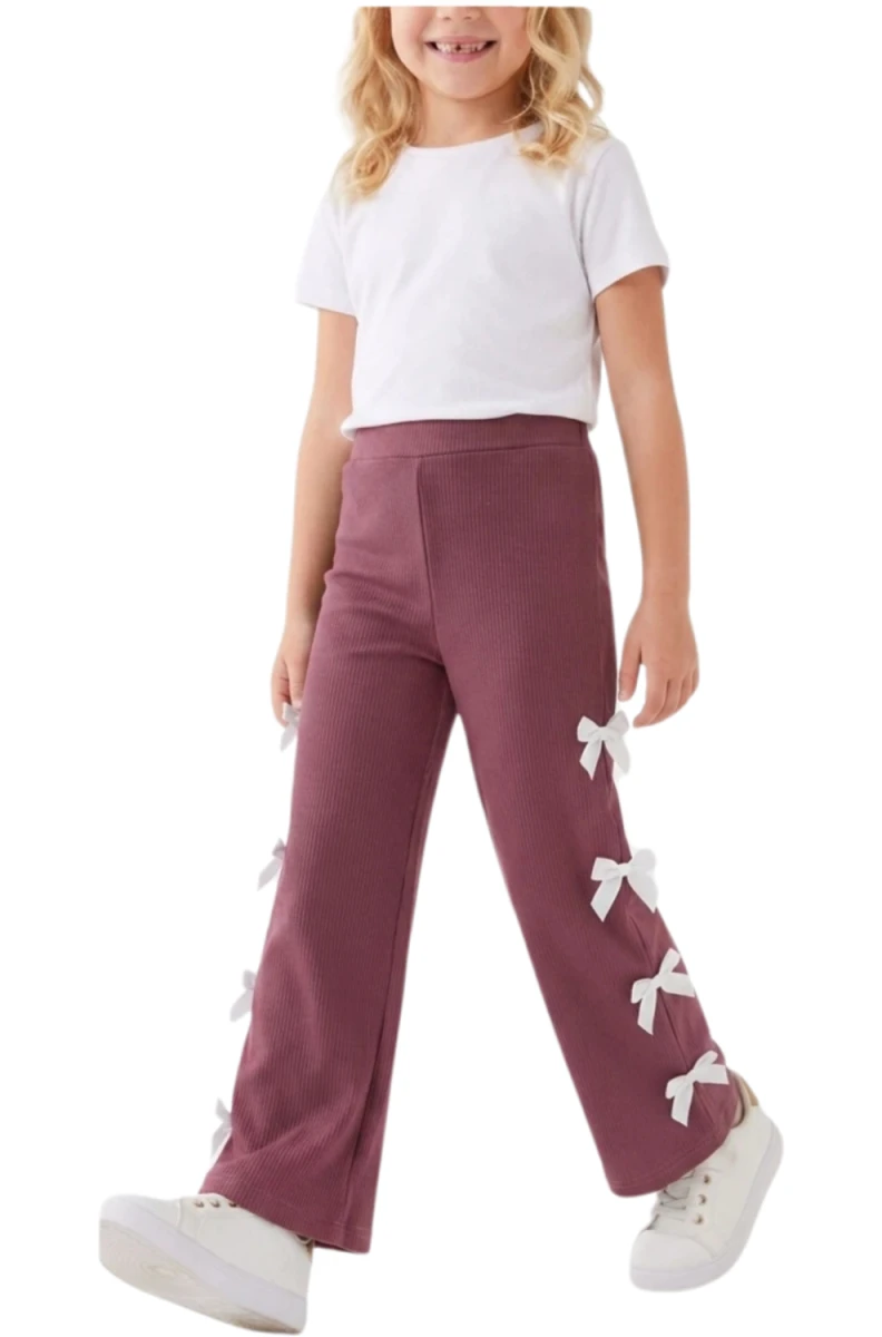 FİTİLLİ FİYONK DETAYLI KIZ ÇOCUK PANTALON 2492