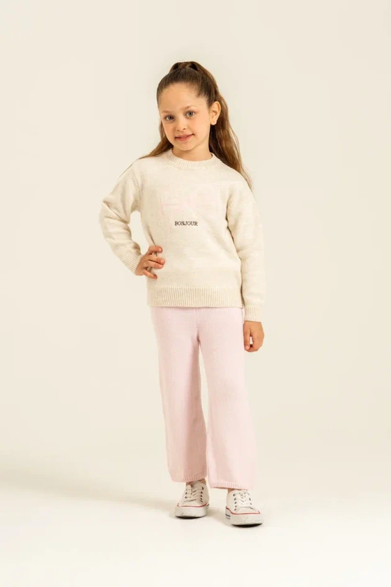 FİYONK NAKIŞLI TRİKO ÇOCUK TAKIM 6401