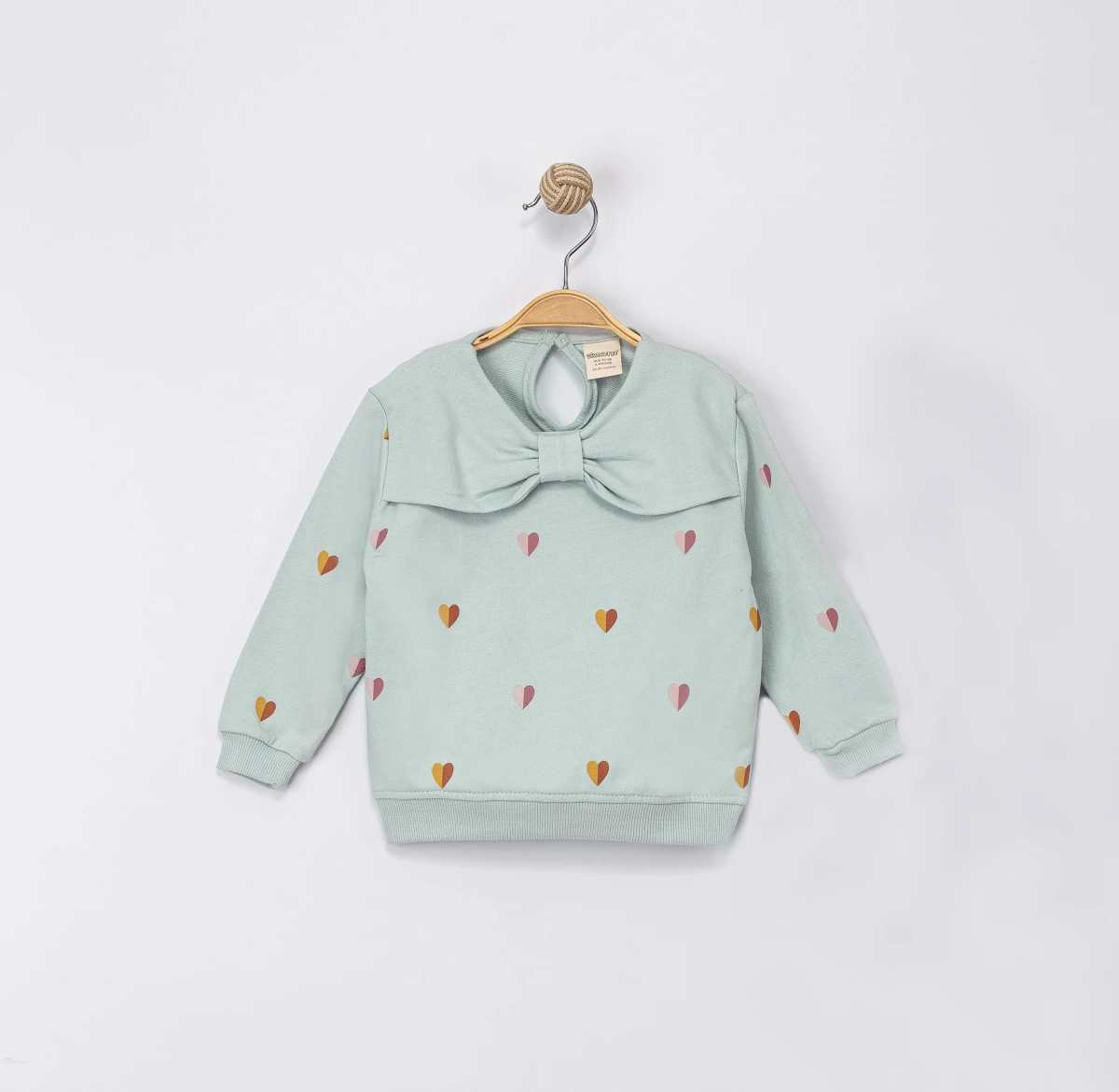FİYONK YAKALI 2 İP KIZ BEBE SWEAT 0230-1