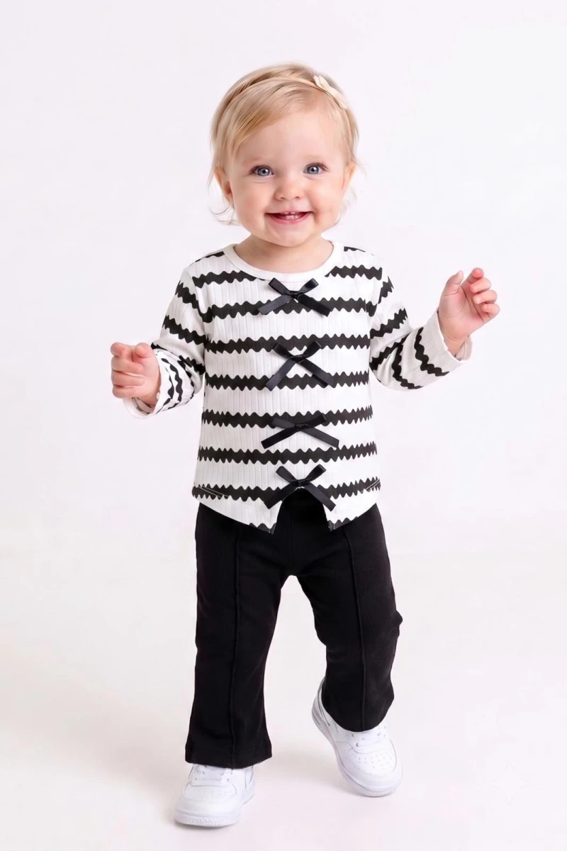 FİYONKLU 2 Lİ KIZ BEBE TAKIM 5022