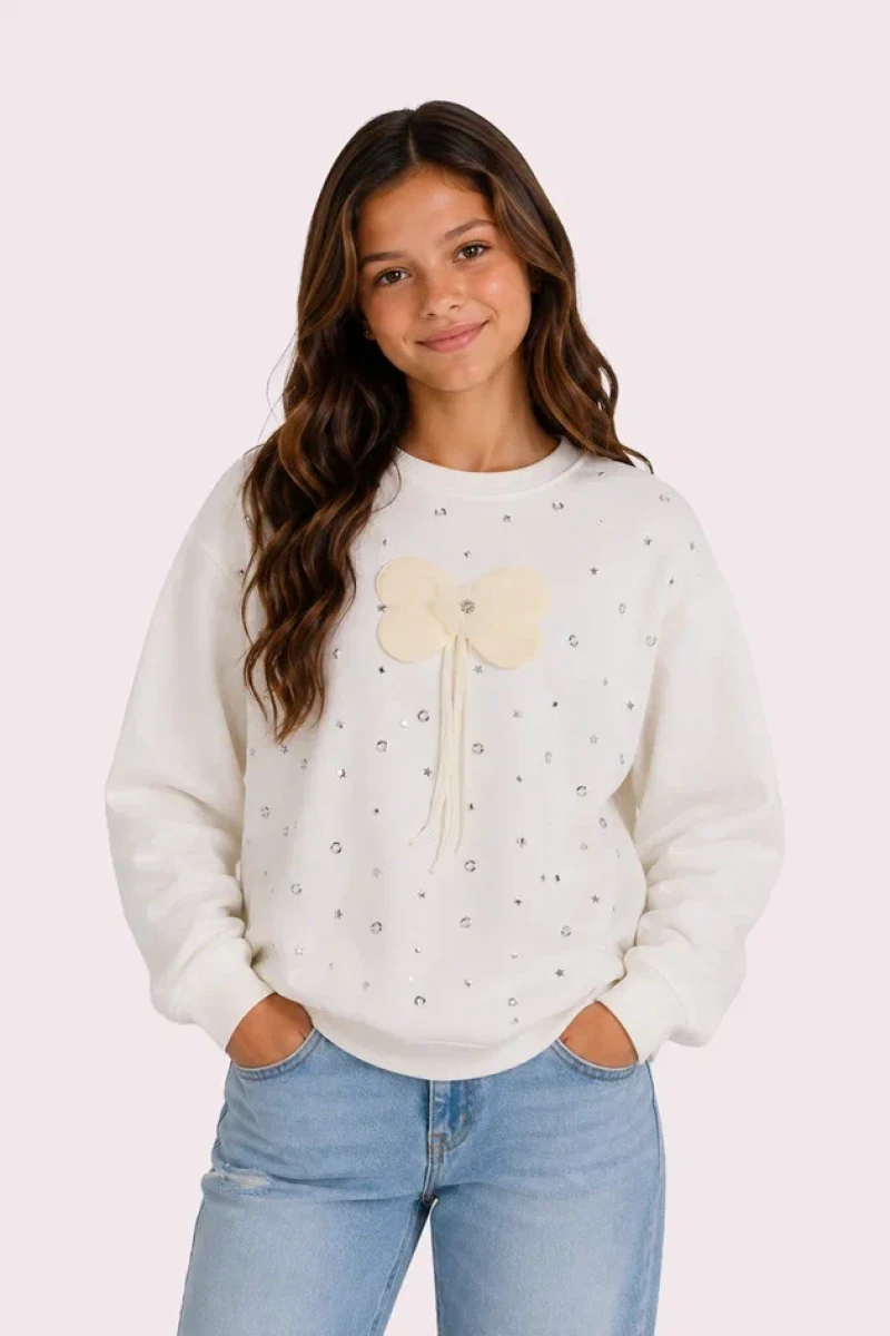 FİYONKLU 3 İP KIZ ÇOCUK  SWEAT R26870