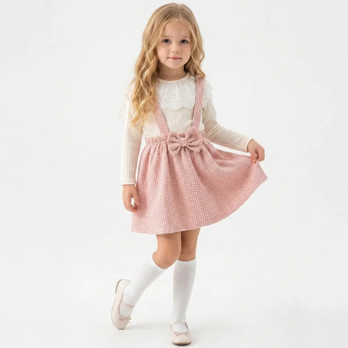 Wholesale FİYONKLU DANTELLİ KAZAYAĞI KIZ ÇOCUK ELBİSE 56443 products ...