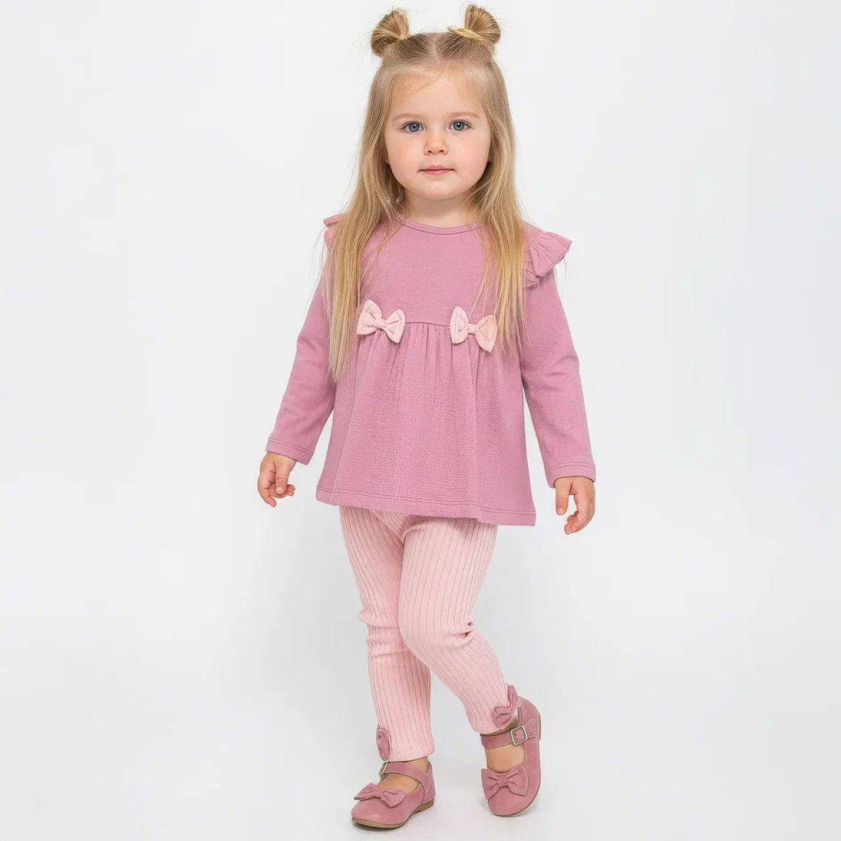 FİYONKLU MÜSLİN KIZ BEBE TAKIM 26934 