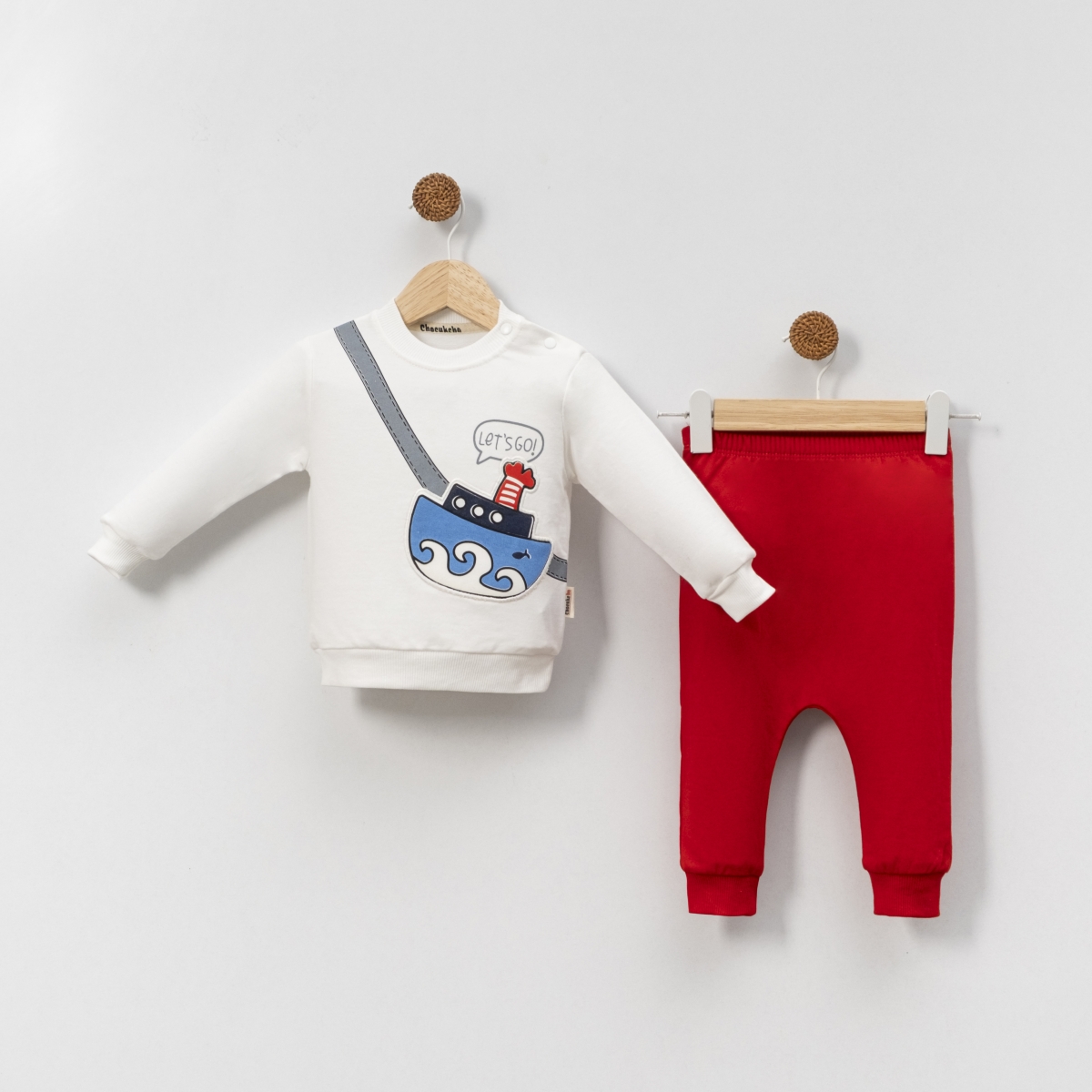GEMİ BASKILI PENYE BEBE TAKIM 3064