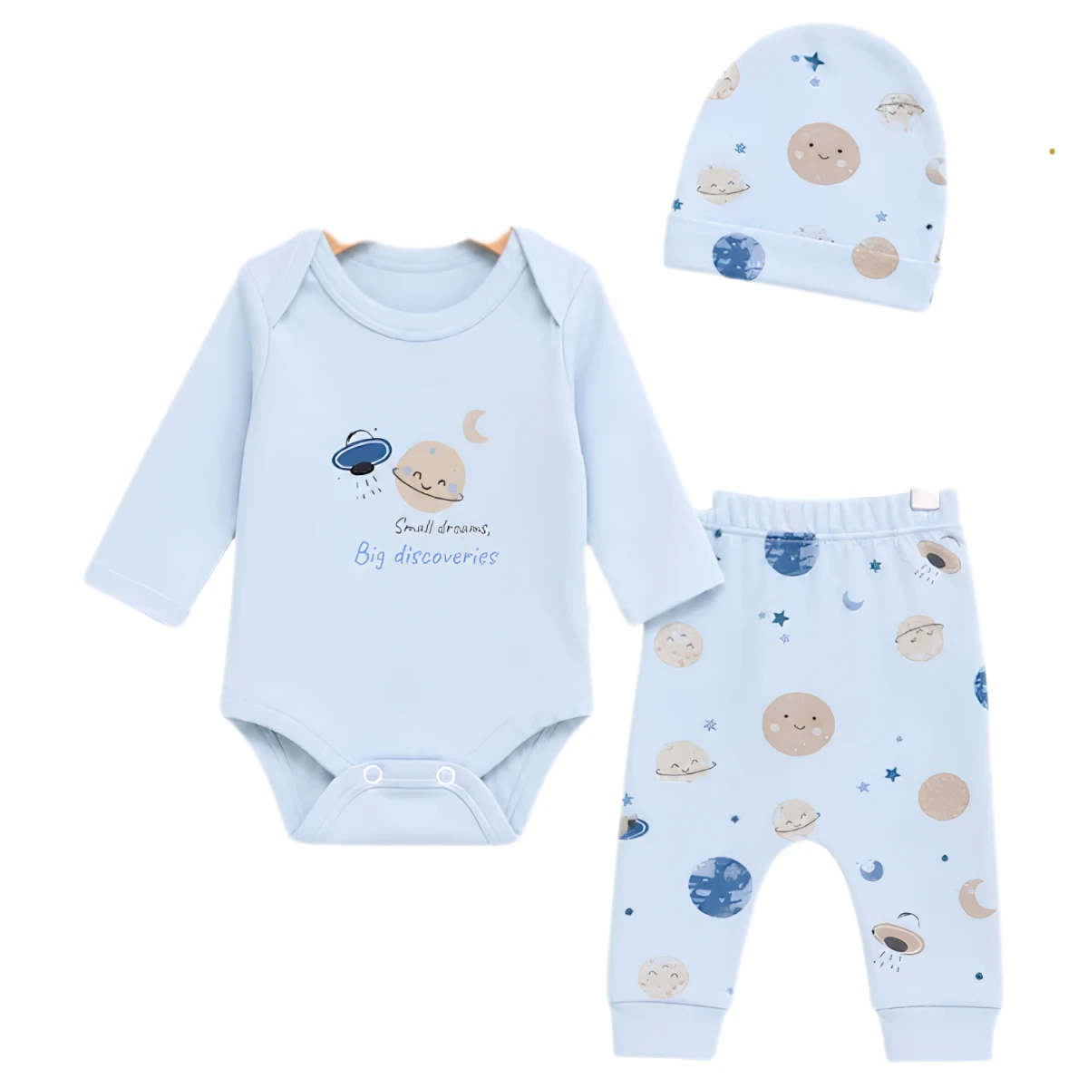 GEZEGEN PAMUKLU BADİLİ 3 LÜ BEBE TAKIM 7004